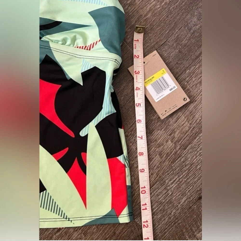 NIKE Colorful Leaf Print Tankini Top Swim New with Tags